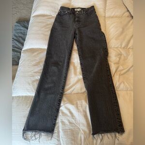 Madewell Perfect Vintage Straight Jean Black Sz 24
